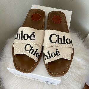 Chloé Woody Logo Slide Sandal